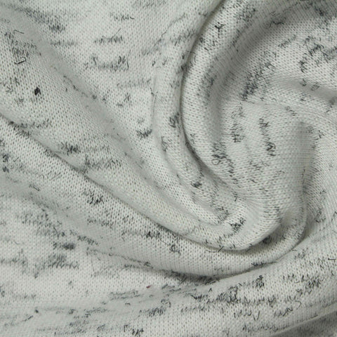 Light Grey Marl French Terry, Polyester, 250 gsm