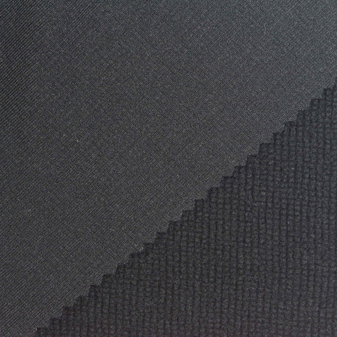 Plaid Polyester Stretch Fleece Fabric, 220 gsm, 160 cm — Black