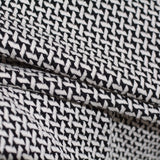 Black Geometric Interlock Knit, Poly-Cotton — photo 3