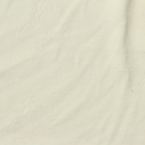 Cream Heart Pointelle Knit, Poly-Viscose