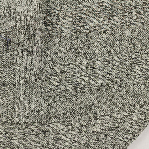 Grey Marl Rib Knit, Poly-Viscose, 185 gsm
