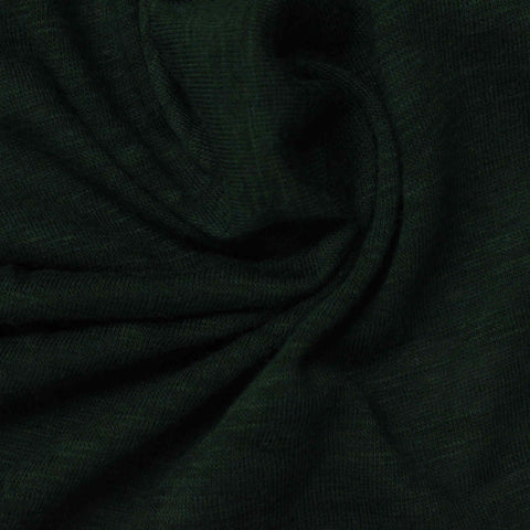 Dark Green Marl Jersey Knit, Cotton-Viscose