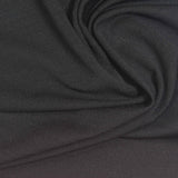 Polyester Stretch Linen-Look Fabric, 170 gsm, 150 cm — Black — photo 3