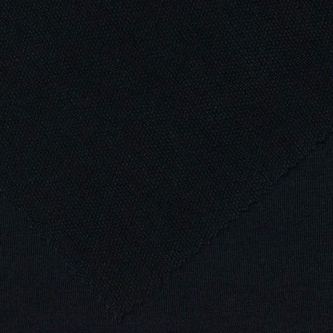 100% Polyester Piqué Knit Fabric, 290 gsm, 165 cm — Black