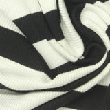 Black Diagonal-Stripe Rib Knit, Viscose — photo 3