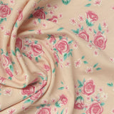 Pink Roses Jersey Knit, Viscose — photo 3