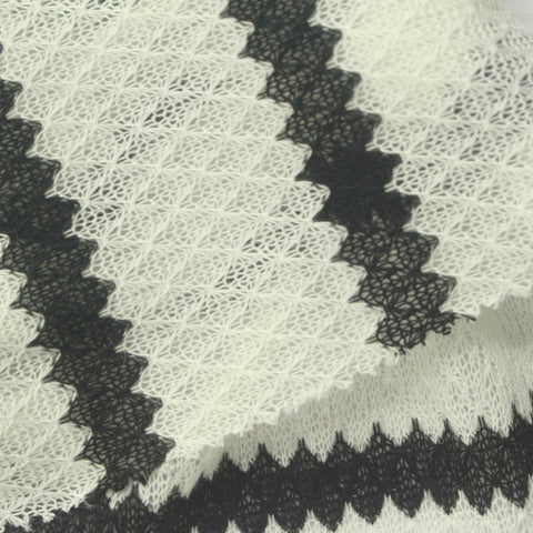 Black Bands Chunky Knit, Polyester, 169 gsm