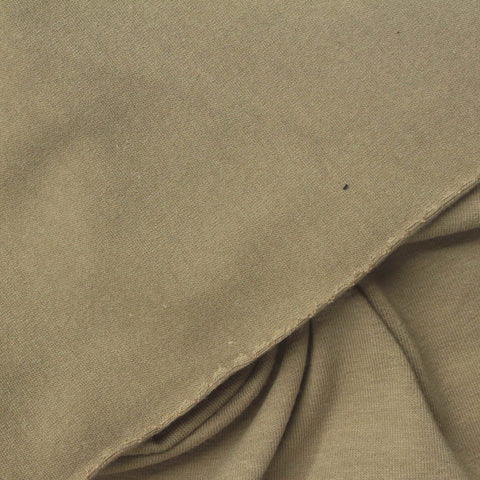 Cotton Stretch Jersey Knit Fabric, 212 gsm, 156 cm — Khaki
