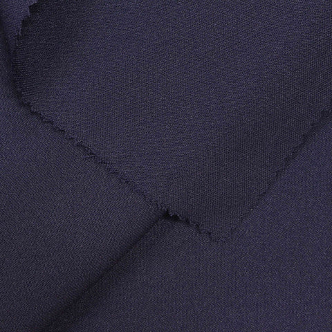 100% Polyester Linen-Look Fabric, 142 gsm — Navy