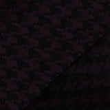 Dark Purple Houndstooth Knit, Polyester — photo 3