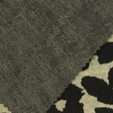 Black Animal Print Interlock Knit, Polyester — photo 3