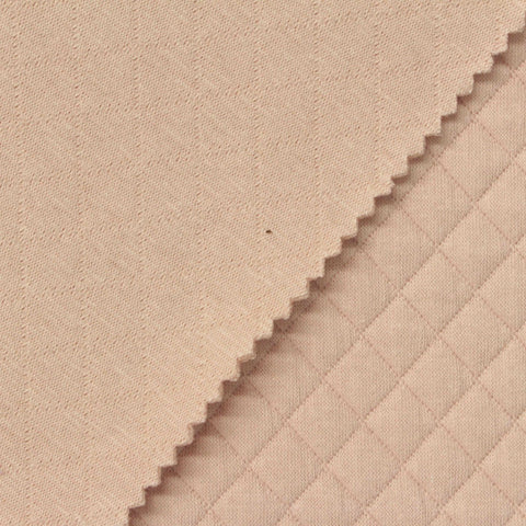 Light Peach Diamond Jacquard, Cotton-Poly
