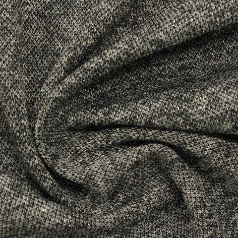 Black Heathered-Marl Knit, Polyester, 270 gsm