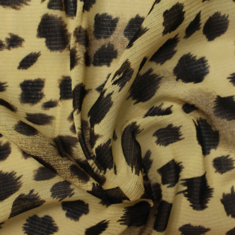 Black Bold-Leopard Knit, Polyester