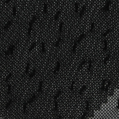 Dotted Mesh Fabric, 58 gsm, 160 cm — Black