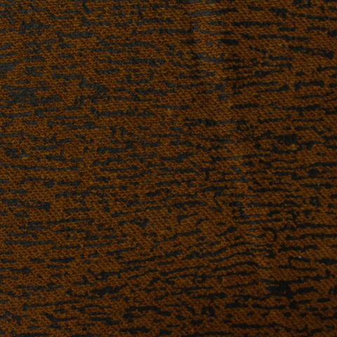 Dark Brown Abstract-Animal Print French Terry, Poly-Cotton