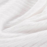 Polyester Viscose Rib Knit Fabric, 142 gsm — White — photo 3