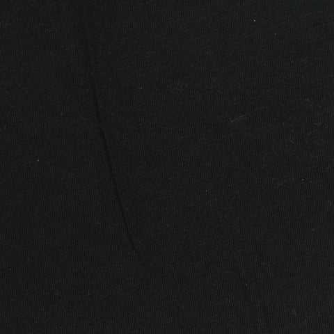 Cotton Stretch Jersey Knit Fabric, 167 gsm, 170 cm — Black