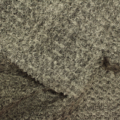 Light Grey Marl Waffle Knit, Viscose-Poly