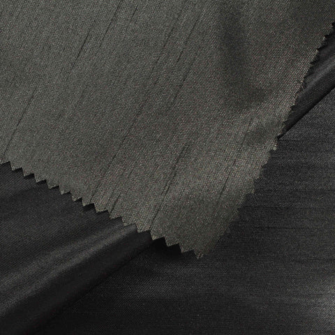 Slub 100% Polyester Woven Fabric, 127 gsm — Black