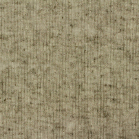 Light Brown Marl Rib Knit, Poly-Linen