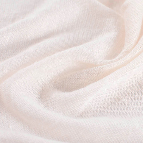 Linen Viscose Jersey Knit Fabric, 90 gsm — White