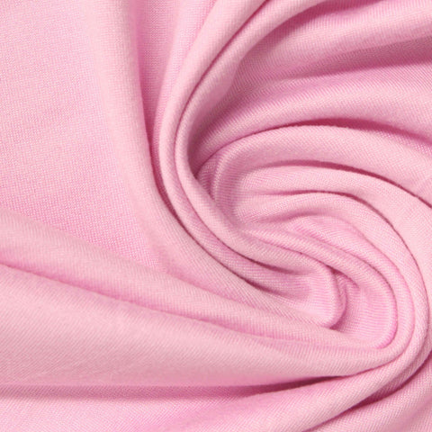 Brushed Polyester Stretch Jersey Knit Fabric, 160 gsm — Pink