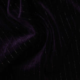 Dark Purple Pinstripe Corduroy, Polyester — photo 3