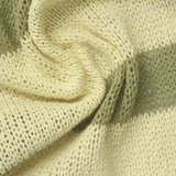 Cream Horizontal-Stripe Jersey Knit, Cotton-Poly — photo 3