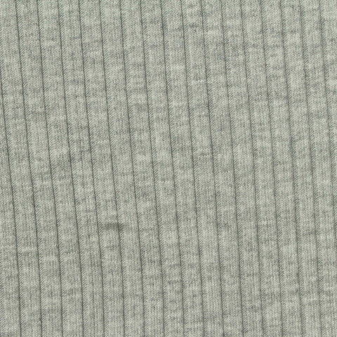 Heathered Grey Marl Rib Knit, Viscose, 310 gsm