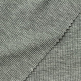 Heathered Grey Marl Rib Knit, Poly-Viscose — photo 3