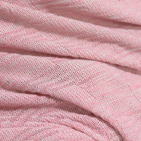 Pink Tone-on-Tone Chunky Knit, Polyester
