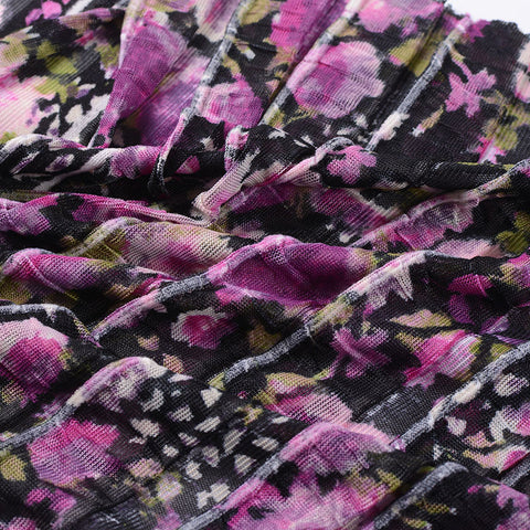 Pink Floral Knit, Polyester, 159 gsm