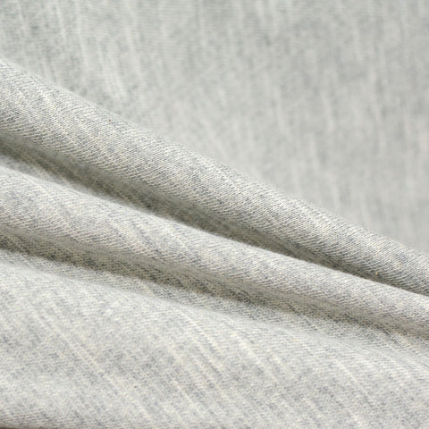 Light Grey Marl French Terry, Cotton, 238 gsm