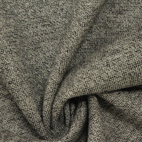 Black Marl Scuba Knit, Polyester