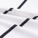 Black Horizontal-Stripe Jersey Knit, Cotton — photo 3
