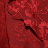Red Tone-on-Tone Floral Satin, Polyester — photo 3