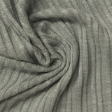 Grey Marl Rib Knit, Poly-Viscose — photo 3