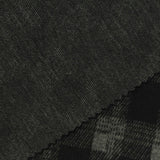 Black Plaid Interlock Knit, Poly-Viscose — photo 3