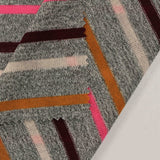 Orange Horizontal-Stripe Jersey Knit, Polyester — photo 3