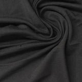 Polyester Stretch Milk Silk Knit Fabric, 200 gsm, 160 cm — Black — photo 3