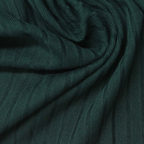 Brushed Polyester Stretch Milk Silk Knit Fabric, 200 gsm, 150 cm — Green