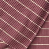 Cream Horizontal-Stripe Rib Knit, Cotton — photo 3