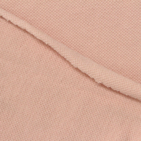 Cotton Stretch Piqué Knit Fabric, 166 gsm, 162 cm — Pink