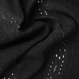 Black Wavy-Line Crepe, Polyester — photo 3