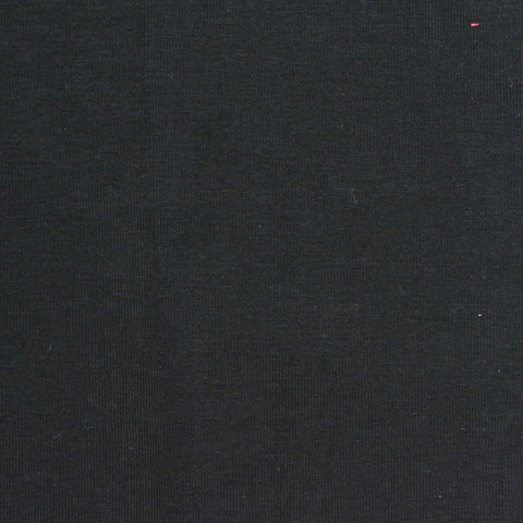 Cotton Stretch Jersey Knit Fabric, 220 gsm, 185 cm — Black