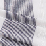 White Horizontal-Stripe Jacquard, Viscose-Poly — photo 3