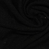 Polyester Stretch Chunky Knit Fabric, 220 gsm, 180 cm — Black — photo 3