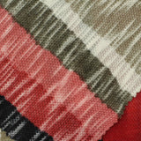 White Vertical-Stripe Chunky Knit, Polyester — photo 3