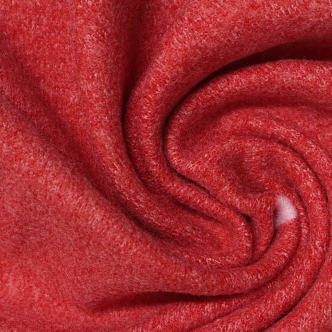 Light Pink Heart Chunky Knit, Viscose-Poly, 365 gsm